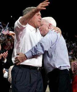 McCain embracing the policies of George Bush. Oh Yeah George Bush 